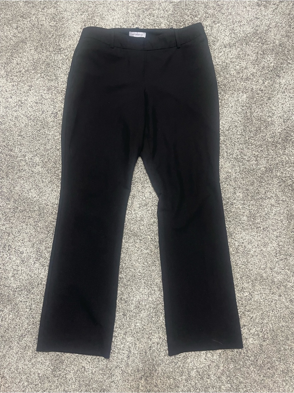 Liz Claiborne Black Straight Leg Trousers